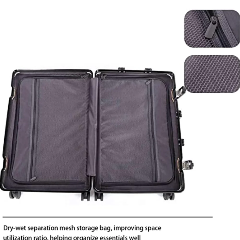 Aluminum Frame Carry on Spinner Luggage Hard Case